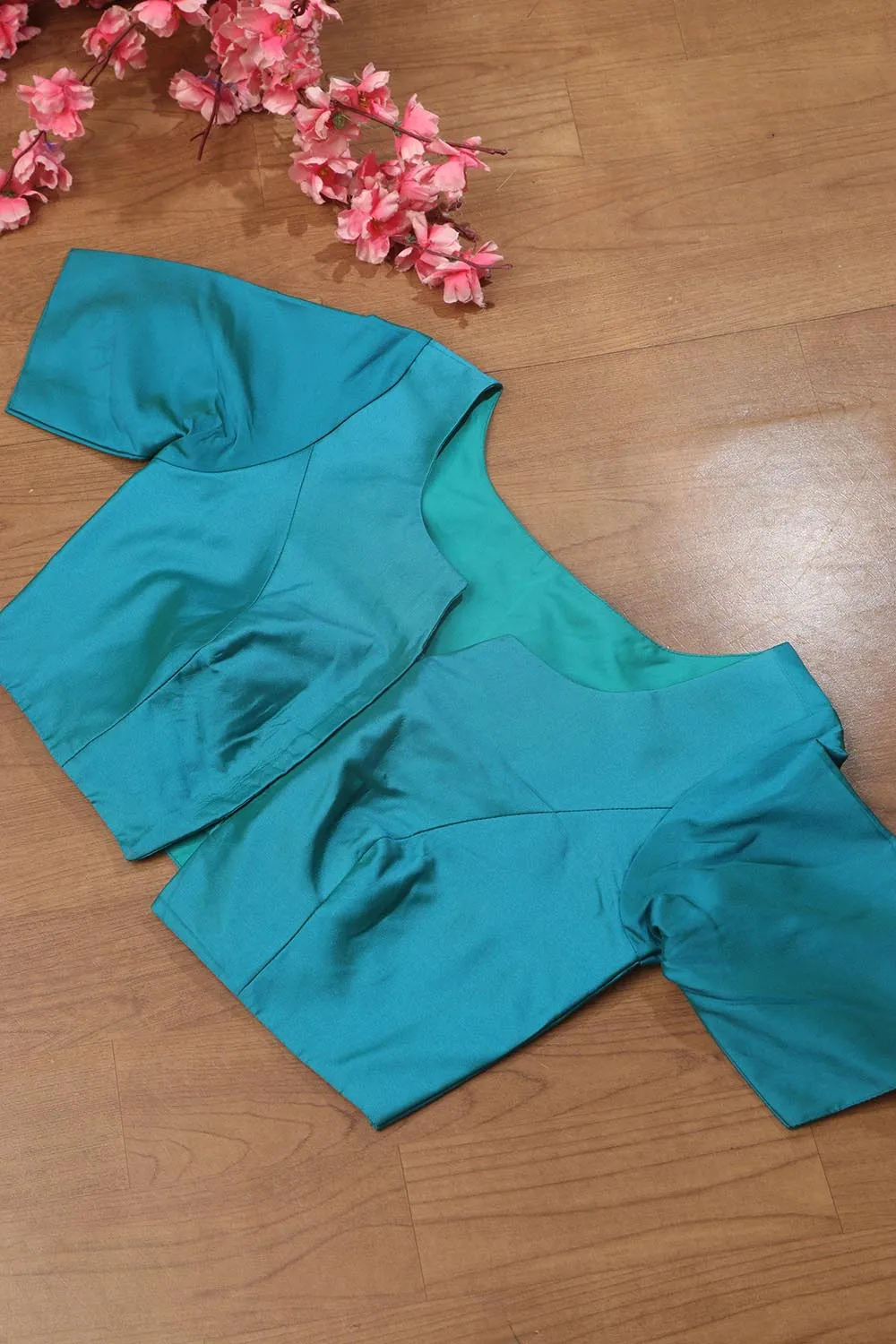 Blue Silk Non Padded Blouse - Elegant and Comfortable