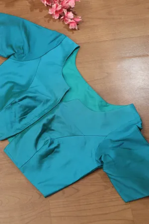 Blue Silk Non Padded Blouse - Elegant and Comfortable