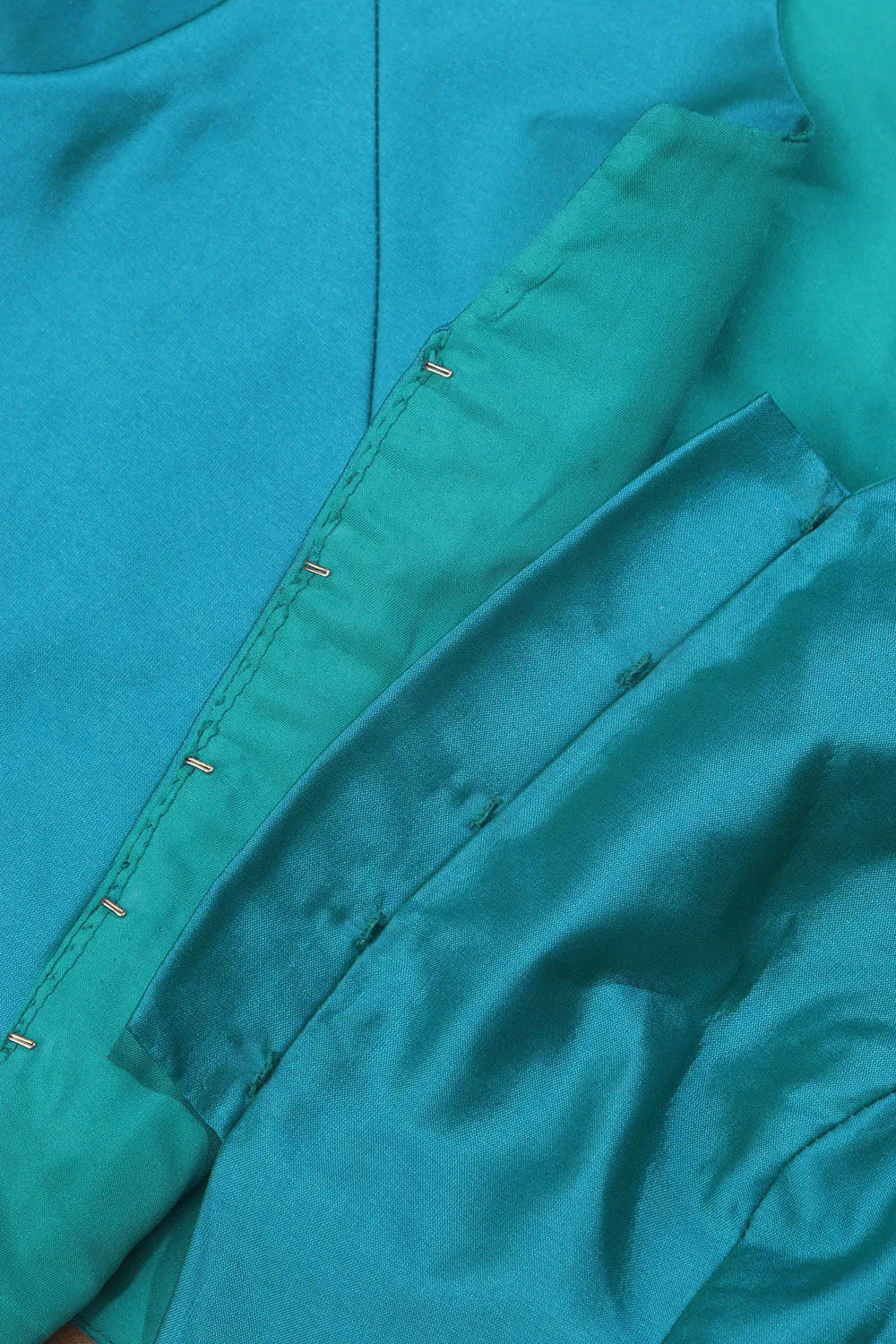 Blue Silk Non Padded Blouse - Elegant and Comfortable