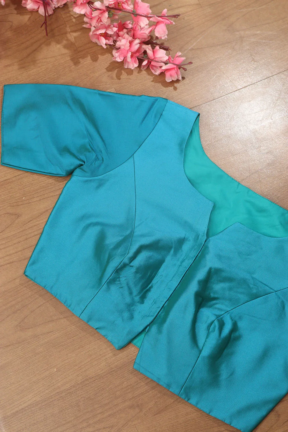 Blue Silk Non Padded Blouse - Elegant and Comfortable