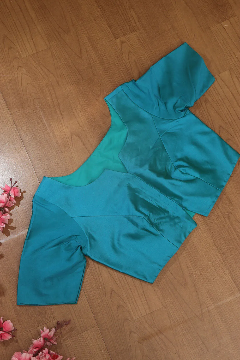 Blue Silk Non Padded Blouse - Elegant and Comfortable