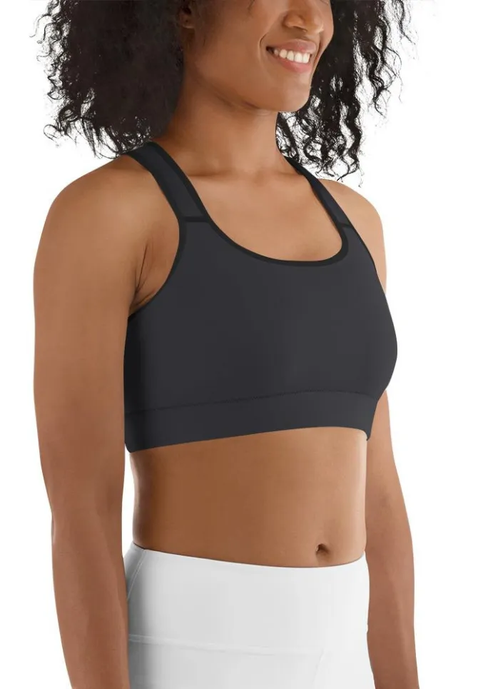 Charcoal Gray Sports Bra