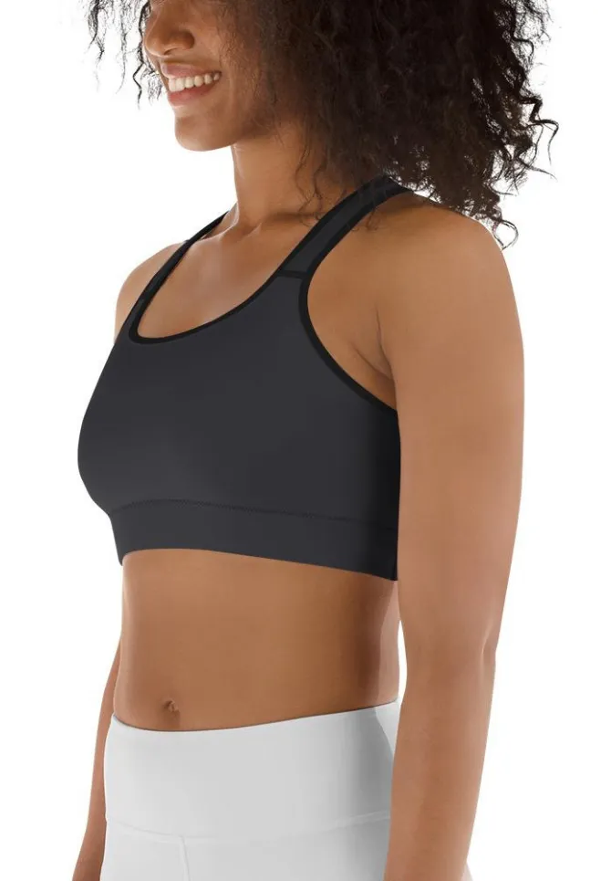 Charcoal Gray Sports Bra