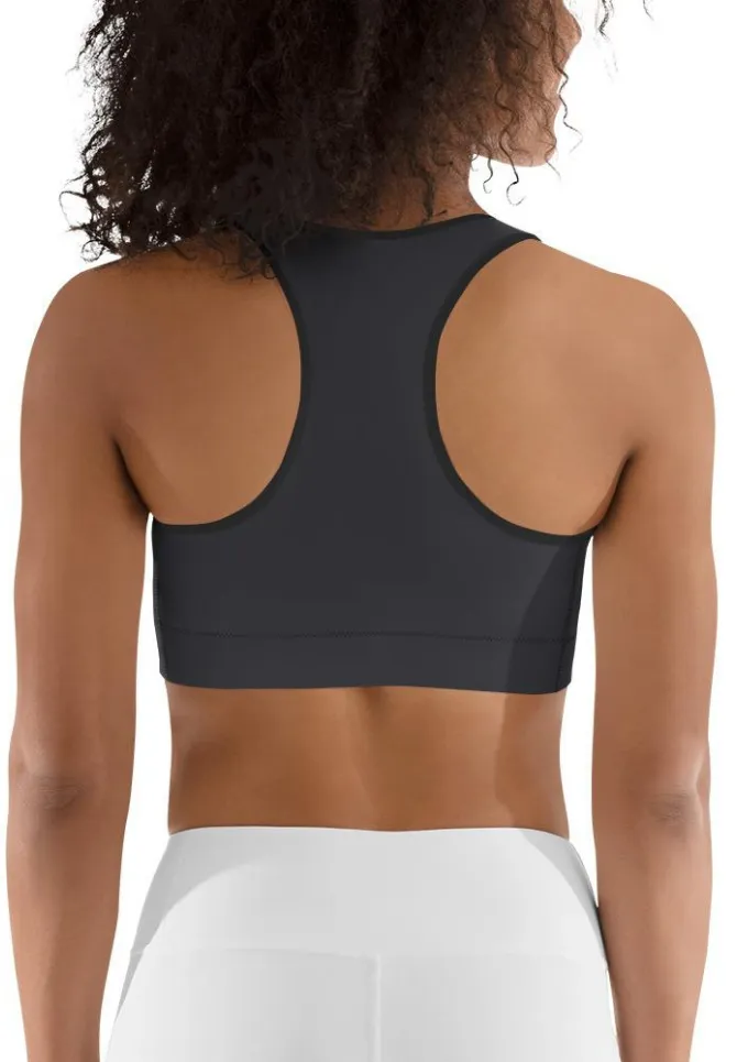 Charcoal Gray Sports Bra