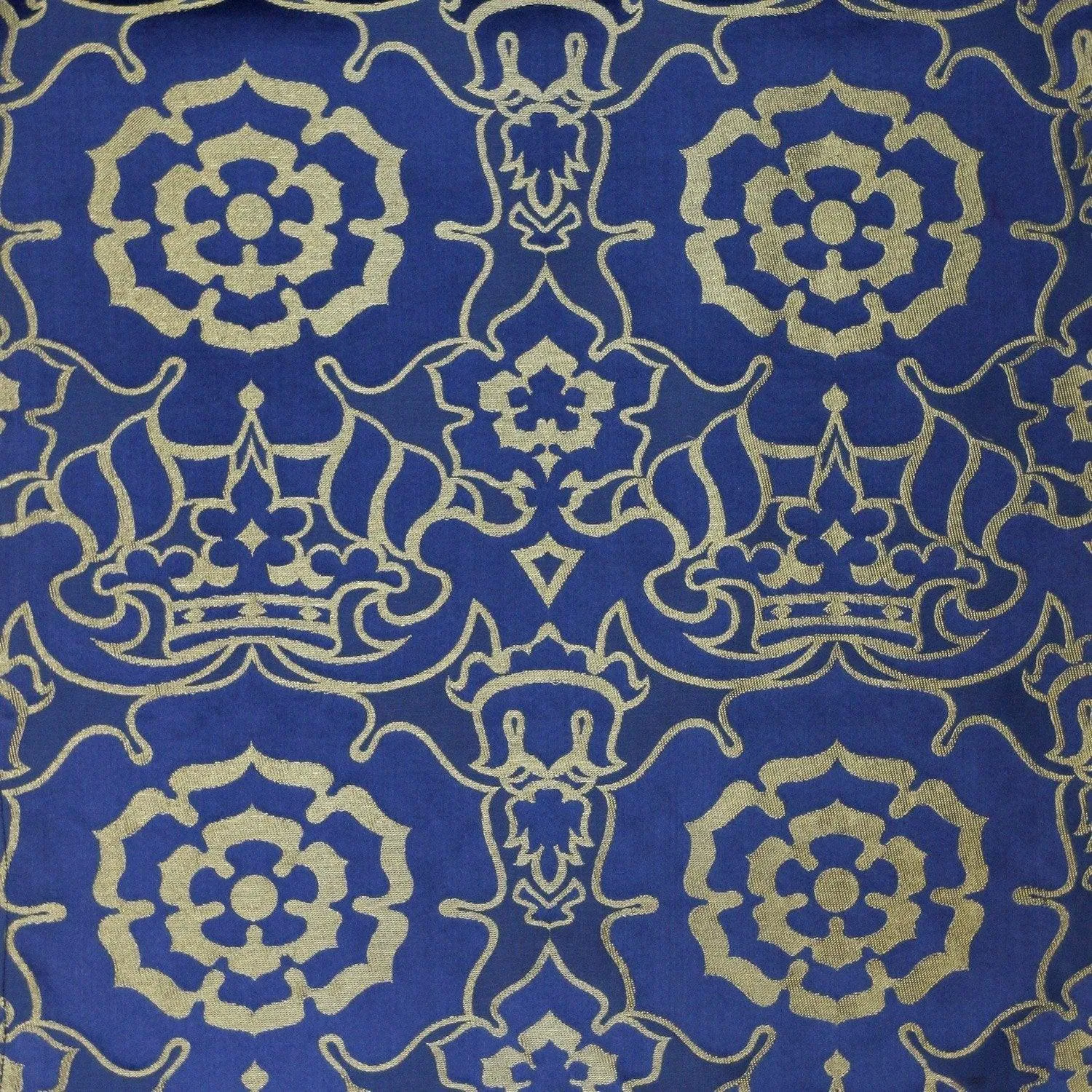 Coronation Damask - Blue & Gold