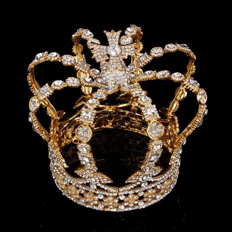 Crystal Queen Crown with Diamonds for Women Pageants and Weddings