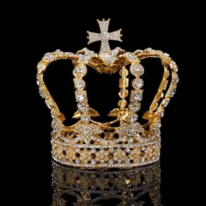 Crystal Queen Crown with Diamonds for Women Pageants and Weddings