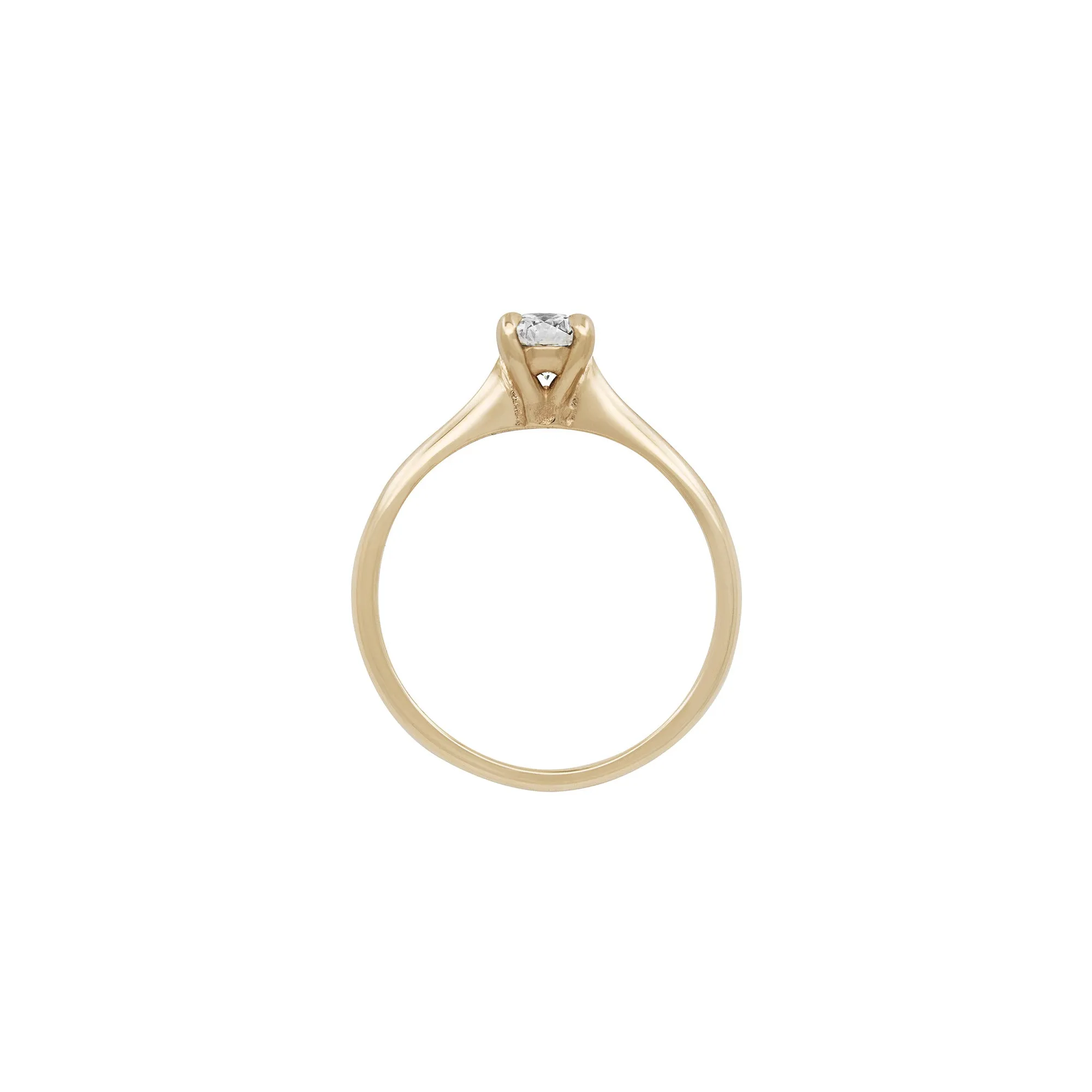 Darling 0.5ct Diamond Engagement Ring - 14k Gold Polished Band
