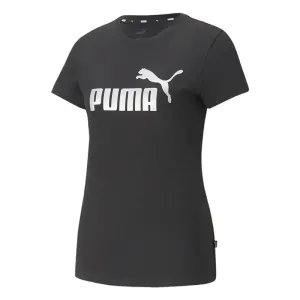 ESS  Metallic Logo Tee Puma Black-silver