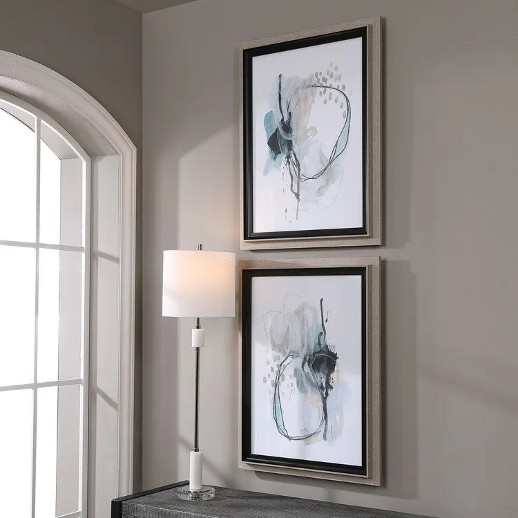 Force Reaction Abstract Art Prints by June Erica Vess Set of 2