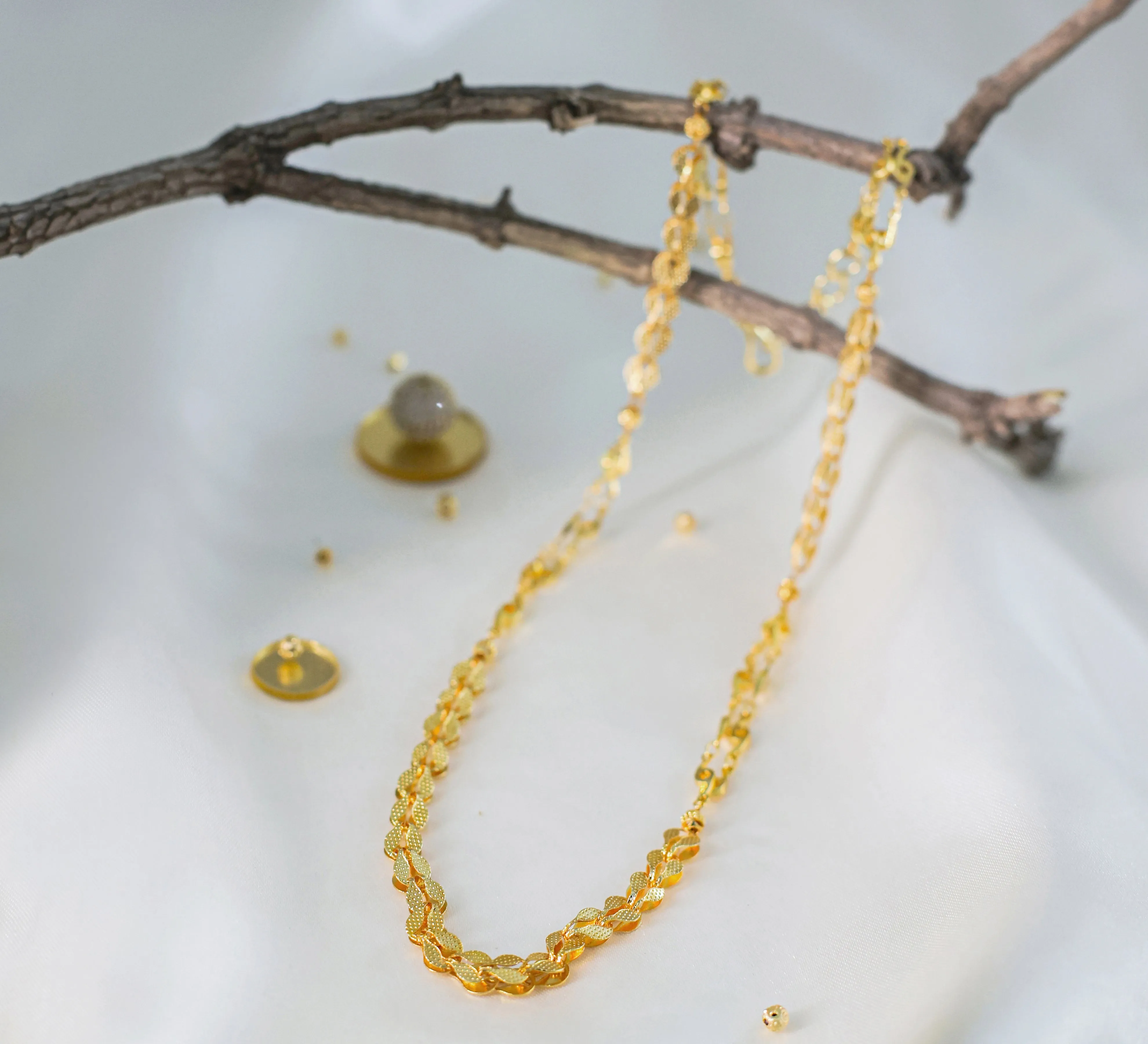 Gold-Plated Mangalsutra-Style Necklace