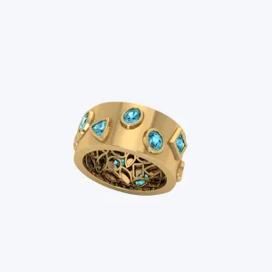 Mixed Shape Pariaba Bubby Ring