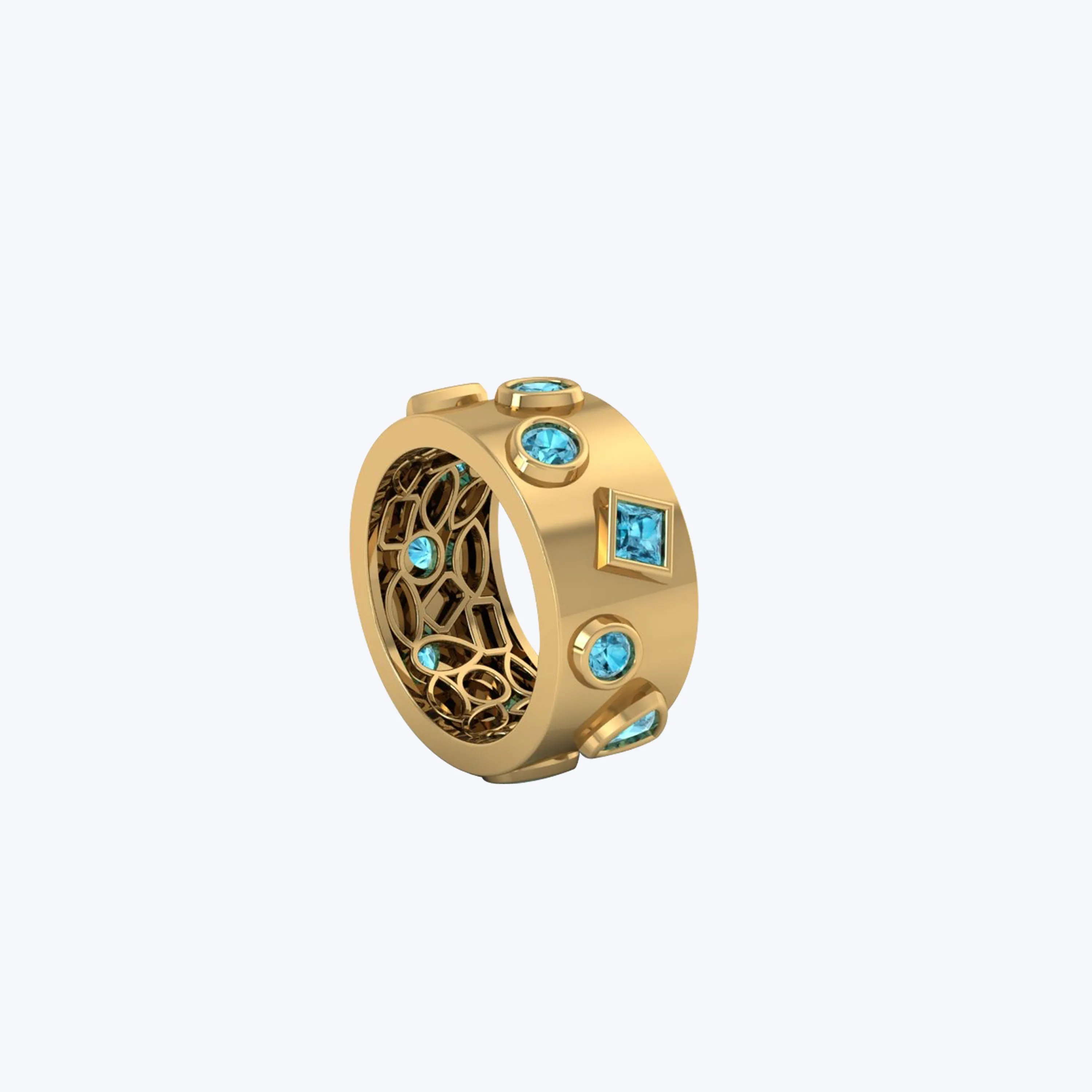 Mixed Shape Pariaba Bubby Ring