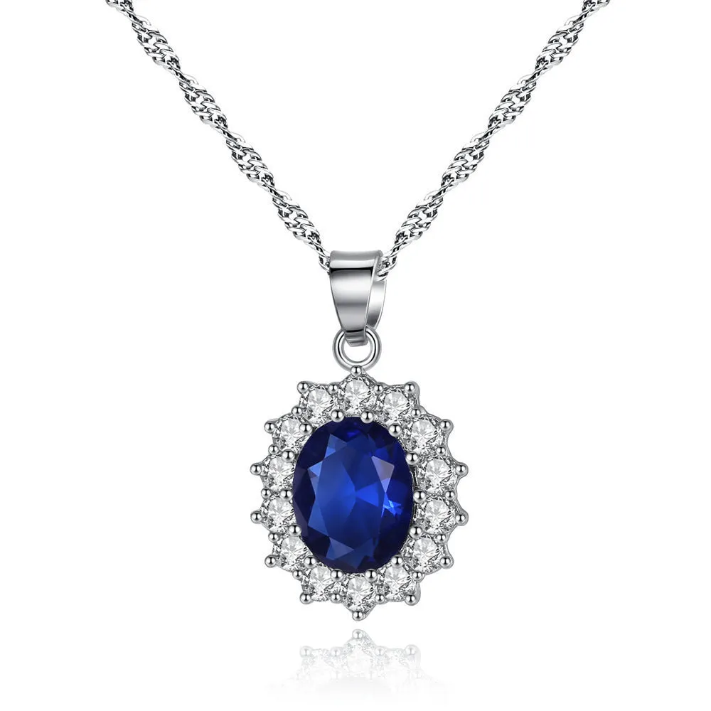 Necklace Ring Stud Earrings Bridal Jewelry Set