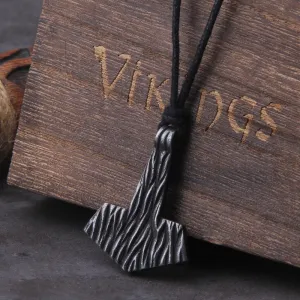 Never Fade Iron gray thor's hammer mjolnir necklace