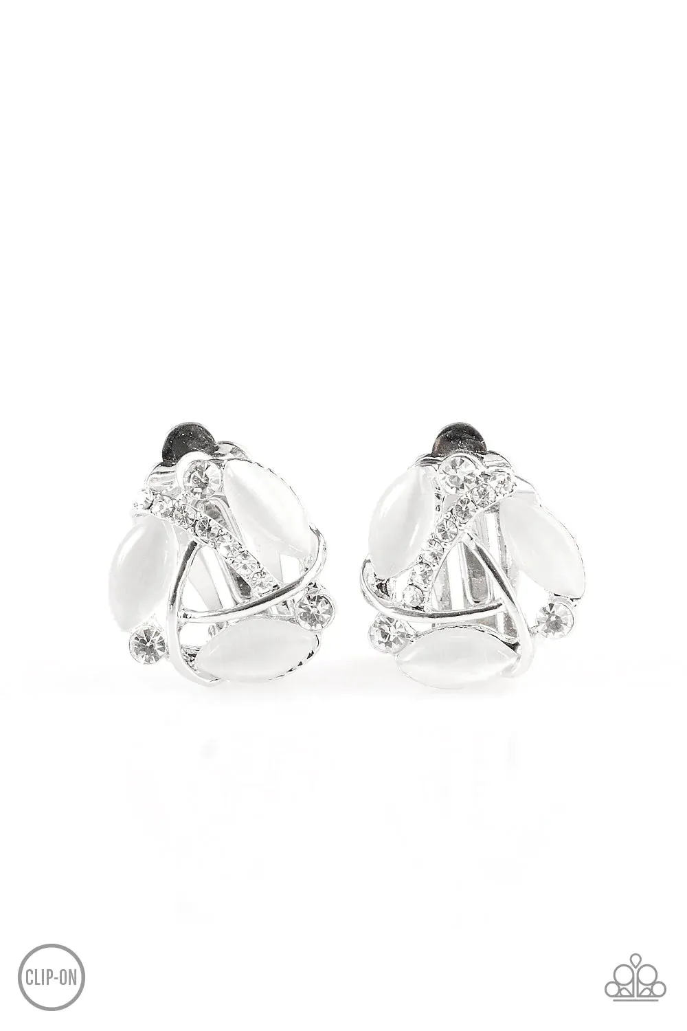 Paparazzi Earring ~ Summer Dew - White