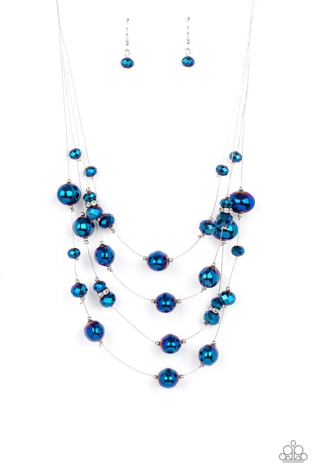 Paparazzi Necklace ~ Cosmic Real Estate - Blue