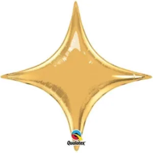 Qualatex - 20" Starpoint Mylar Balloon - Metallic Gold #361