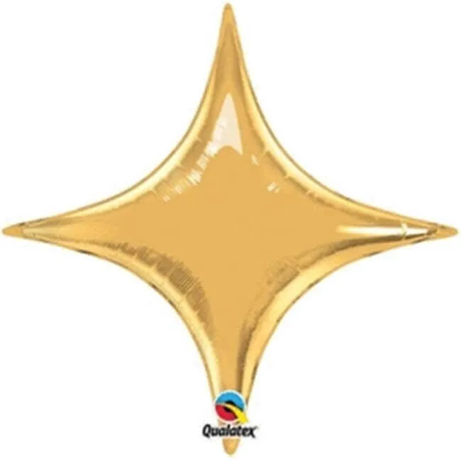 Qualatex - 20" Starpoint Mylar Balloon - Metallic Gold #361