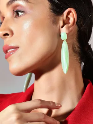 Rubans Voguish Mint Green Coloured Classy Western Earrings.