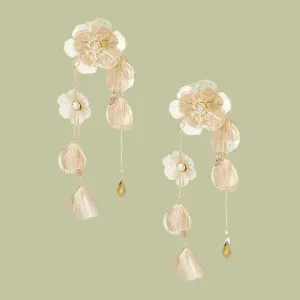 Shine Bright: Golden Metallic Floral Earrings To Turn Heads