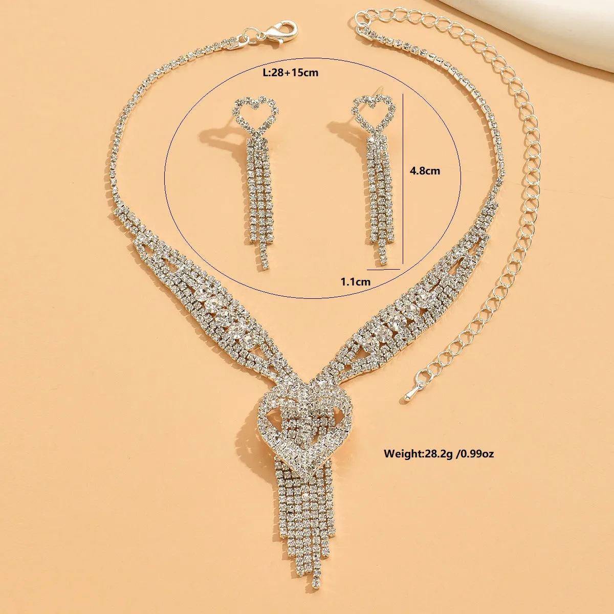 SISSLIA Wholesale Bridal Necklace And Earrings Set Wedding Jewelry Sets For Brides Fine Jewelry Necklaces For Women