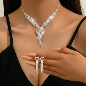 SISSLIA Wholesale Bridal Necklace And Earrings Set Wedding Jewelry Sets For Brides Fine Jewelry Necklaces For Women