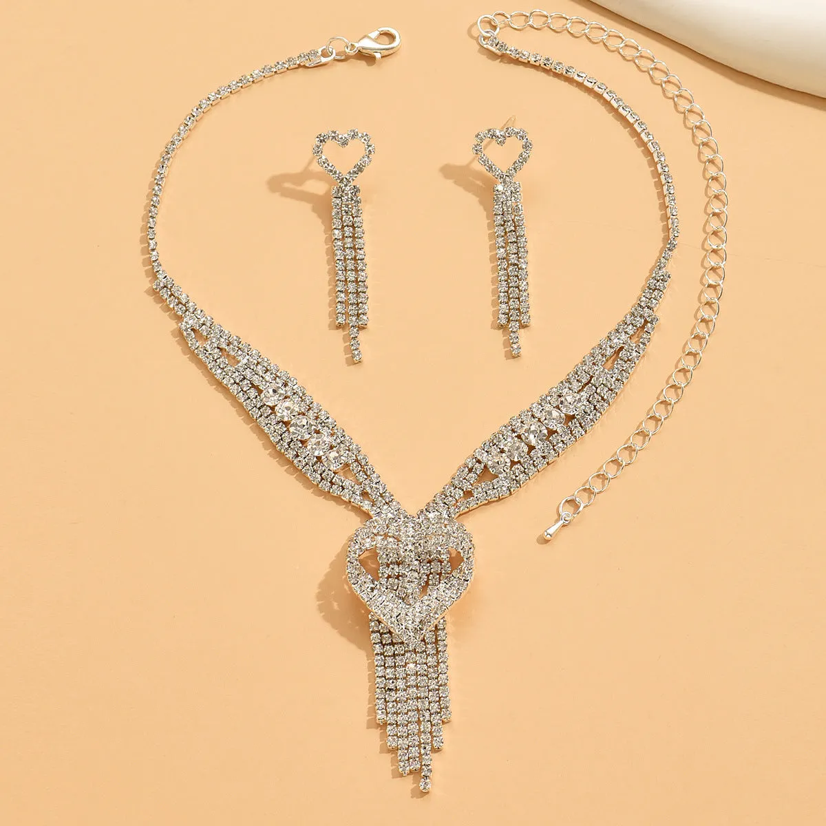 SISSLIA Wholesale Bridal Necklace And Earrings Set Wedding Jewelry Sets For Brides Fine Jewelry Necklaces For Women