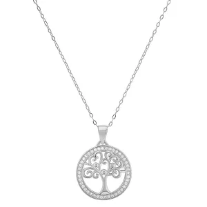 Sterling Silver CZ Tree of Life Pendant