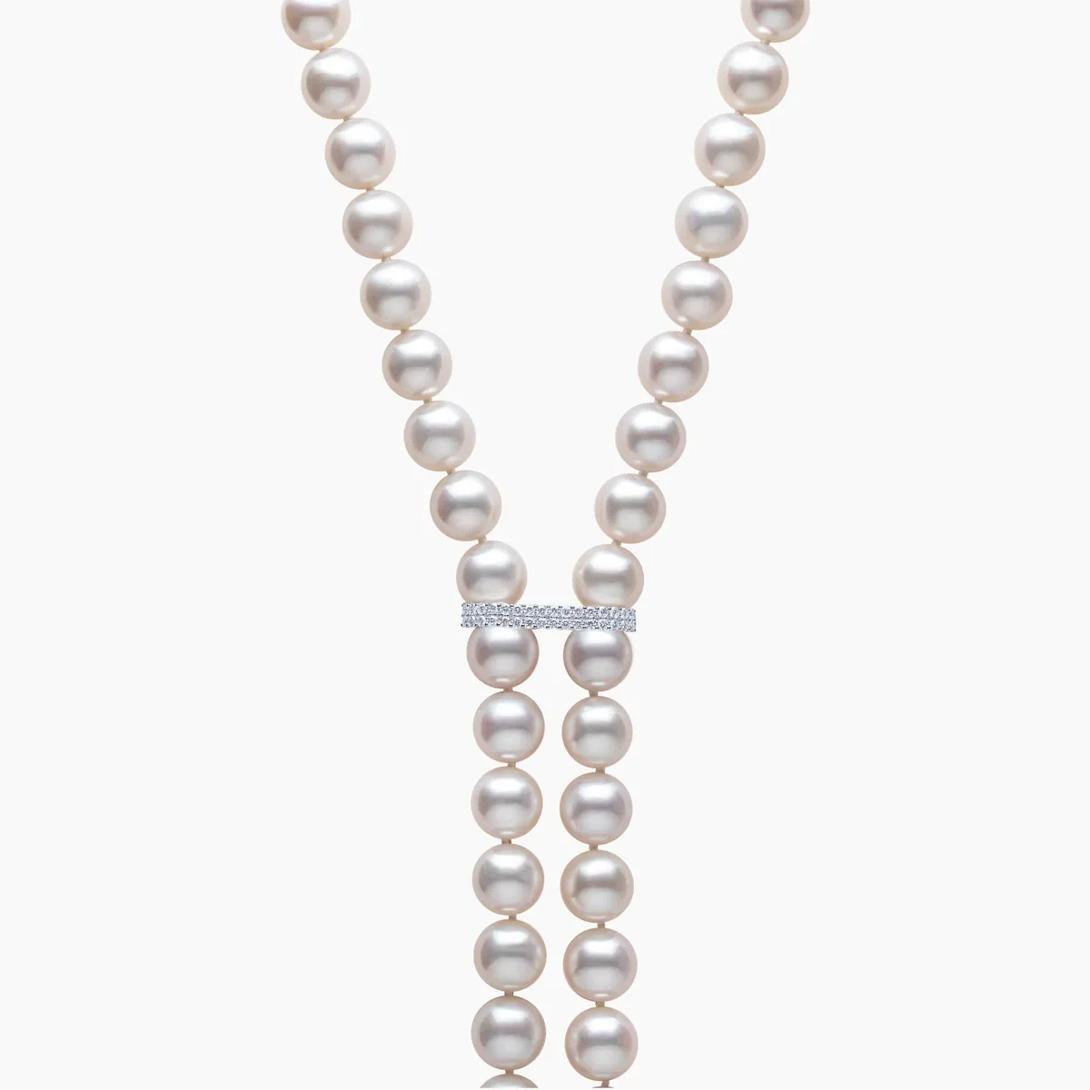 Tassel 18K Gold South Sea Pearl and Diamond Necklace
