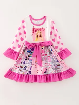 TS Print Girls Milk Silk Dress